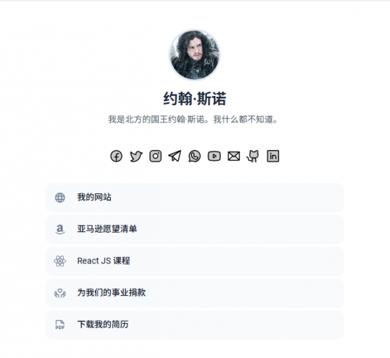 我是北方的国王约翰·斯诺。我什么都不知道。